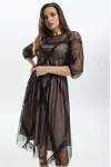 Платье Mislana 908 черый (сетка)