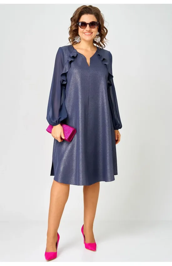 Платье Eva Grant 7322 А синий баклажан