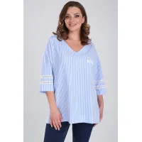 Блузка Modema 767-2 голубая полоска