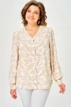 Блузка Svetlana Style 2304 бежевый листики