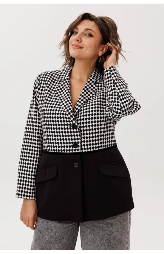 Пиджак Anelli 1756 ретро монохром