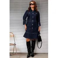 Платье Invite 4103 темный джинс