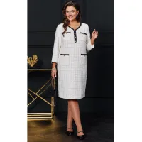 Платье Vittoria Queen 23543 молочный+черный