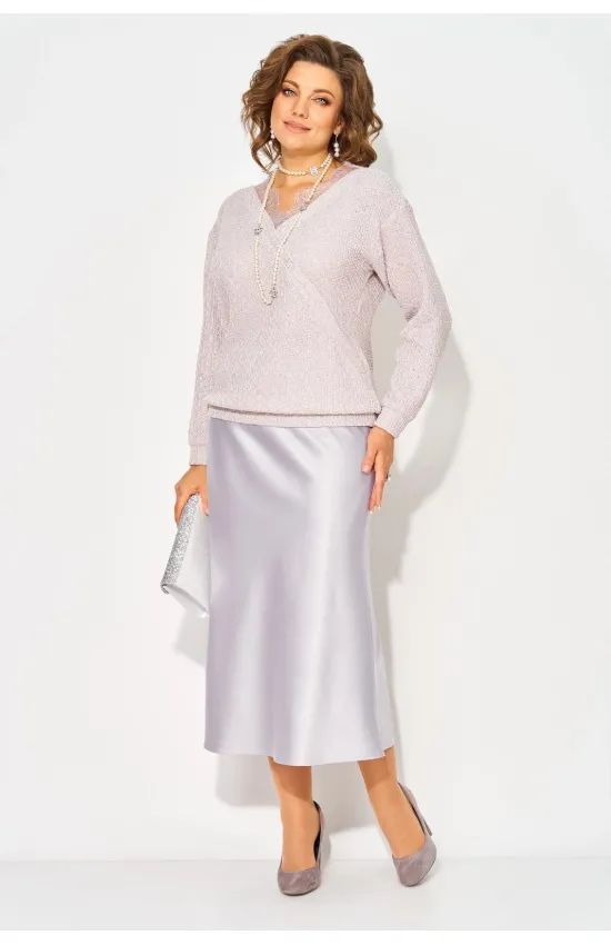 Юбка Лилиана 1494 Ю жемчужный/перламутр