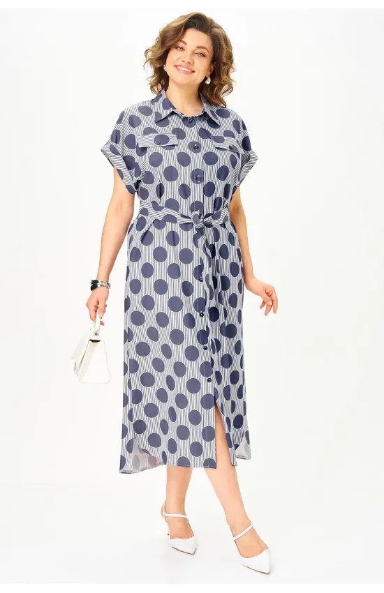 Платье Michel Chic 993-3 крупный горох