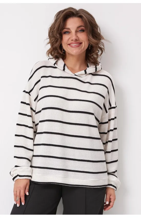 Кофта Begimoda 4137 Чёрно-белый