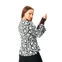 Кофта T&n 7724 серый дизайн «сердечки»