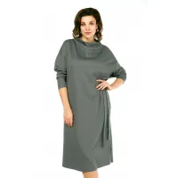 Платье Ольга Стиль С976 серо-зеленый