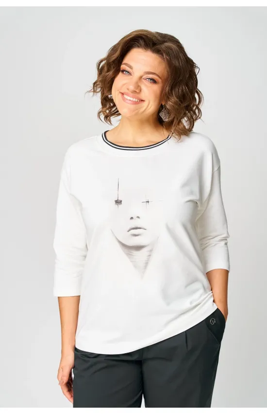 Блузка Rumoda 2254 дл.р молочный