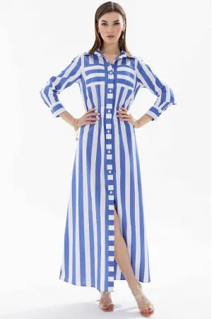 Платье Люше 2983 * белый+синий