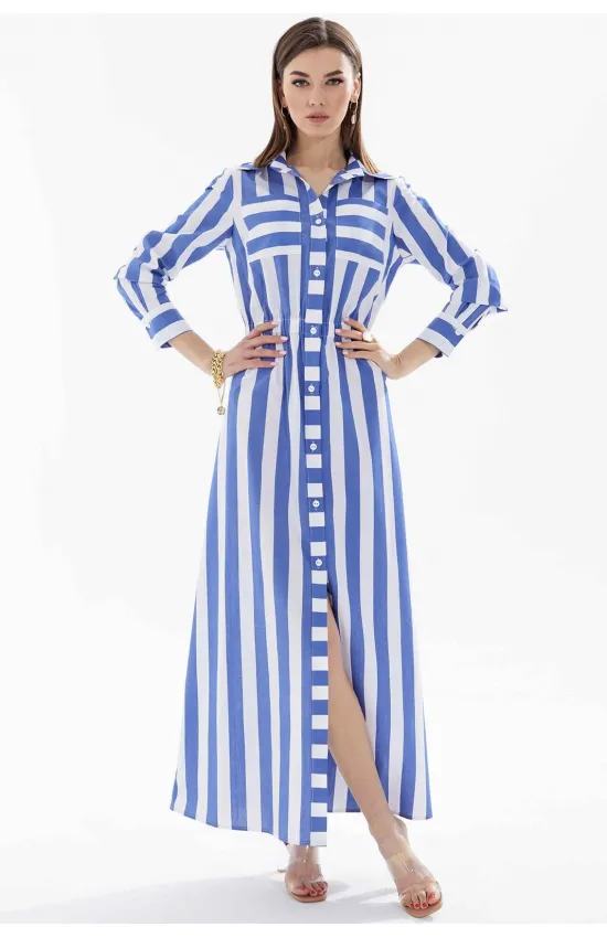 Платье Люше 2983 * белый+синий