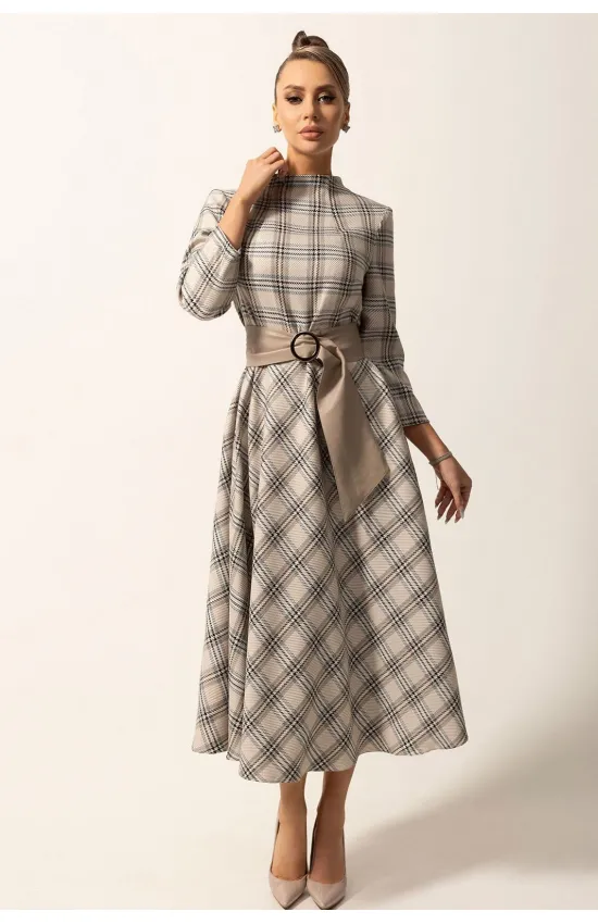 Платье Golden Valley 4756-2 серо-бежевый