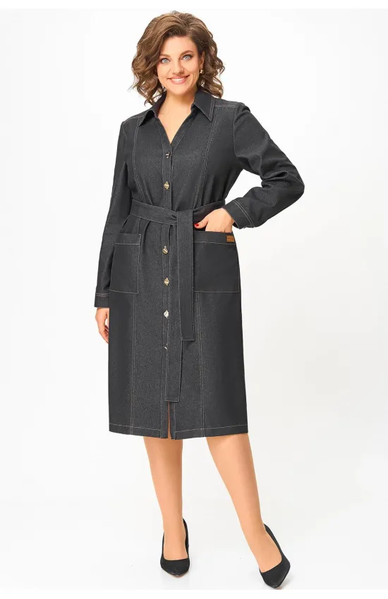 Платье Swallow 853 чёрный  джинс