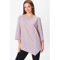 Блузка Modema 769-2 розово-серая полоска