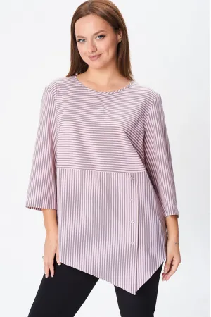 Блузка Modema 769-2 розово-серая полоска