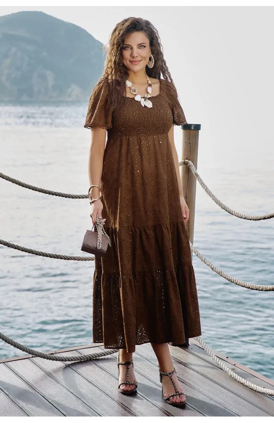 Платье Vittoria Queen 27983 шоколадный