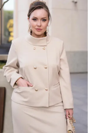 Пиджак Vittoria Queen 31003 бежевый