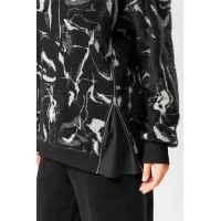 Кофта Laikony L-104 серо-черный