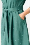 Платье Дали 5348А зелёный горох