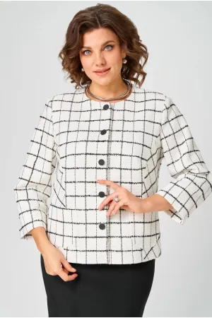 Пиджак Белэльстиль 861-259 бело-черный