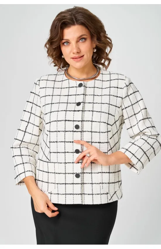Пиджак Белэльстиль 861-259 бело-черный