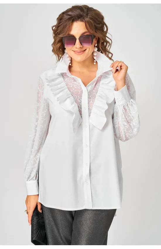 Блузка Eva Grant 7174-1В белый