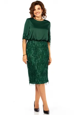 Платье Ольга Стиль С982 зеленый