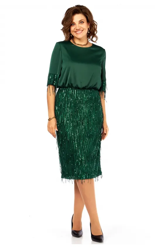 Платье Ольга Стиль С982 зеленый