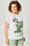 Блузка Rumoda 2259 белый_зеленый Блузка Rumoda 2259 белый_зеленый