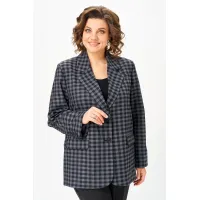 Пиджак Rishelie 1014 серый+клетка