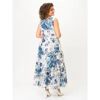 Платье Zlata 4456 бело-синий