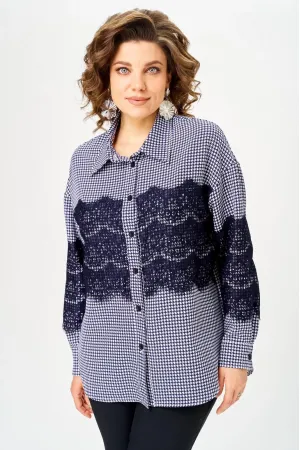 Блузка Svetlana Style 5032 синий+узор