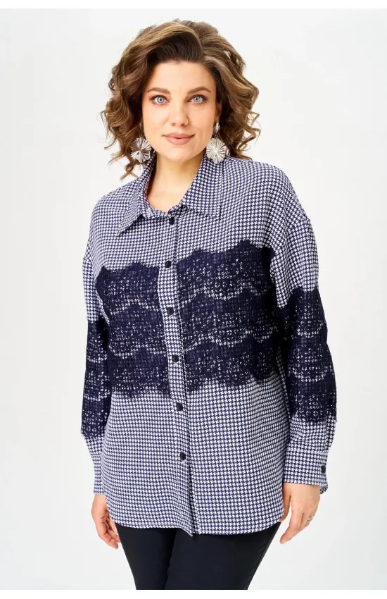 Блузка Svetlana Style 5032 синий+узор