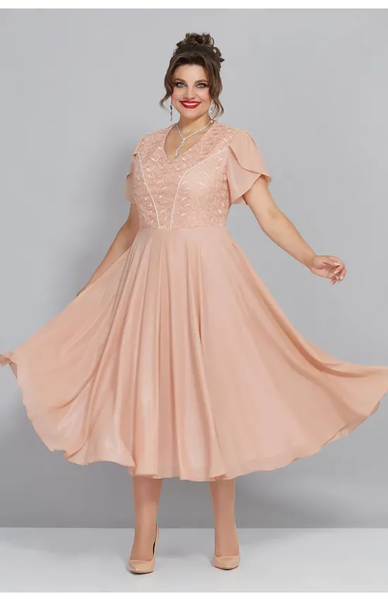 Платье Mira Fashion 5429 пудра