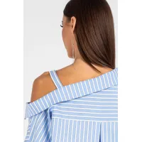 Блузка Vizavi 726 бело-голубая полоска