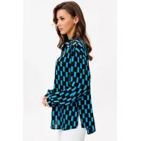 Блузка Vizavi 735 черно+голубой