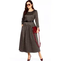 Платье Taita Plus 2526-2 т.шоколад + беж