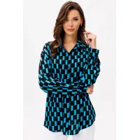 Блузка Vizavi 735 черно+голубой Блузка Vizavi 735 черно+голубой