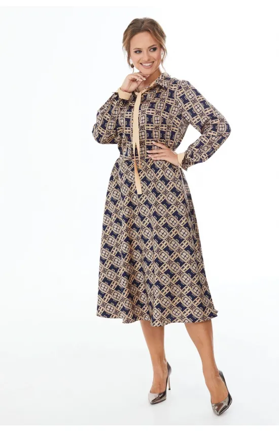 Платье Condra Deluxe 2402 синий-золотой