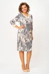 Платье Swallow 782.2 серо-бежевый  принт