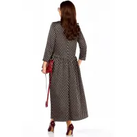 Платье Taita Plus 2526-3 т.шоколад + беж