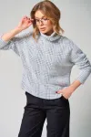 Кофта Laikony L-001-1 клетка графит