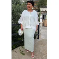 Платье Vittoria Queen 28693пл молочно-салатовый