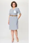 Платье Moda-Versal 2393 бело-голубой
