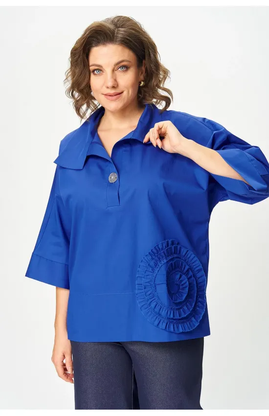 Блузка Michel Chic 786/1 васильковый Блузка Michel Chic 786/1 васильковый