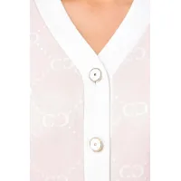 Кофта Swallow 695 пастельный бежевый в принт