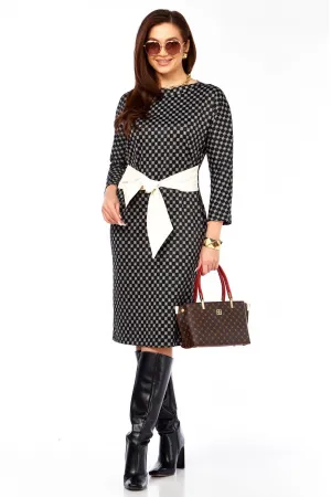 Платье Taita Plus 2603 черный+ белый