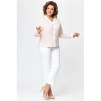 Кофта Swallow 695 пастельный бежевый в принт