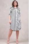 Платье Avanti 1651 серый/белый