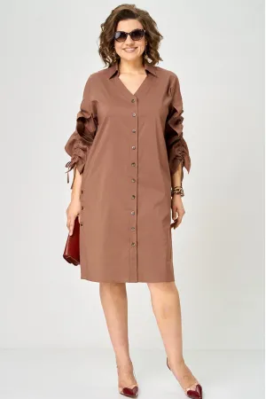 Платье Eva Grant 7102 молочный шоколад